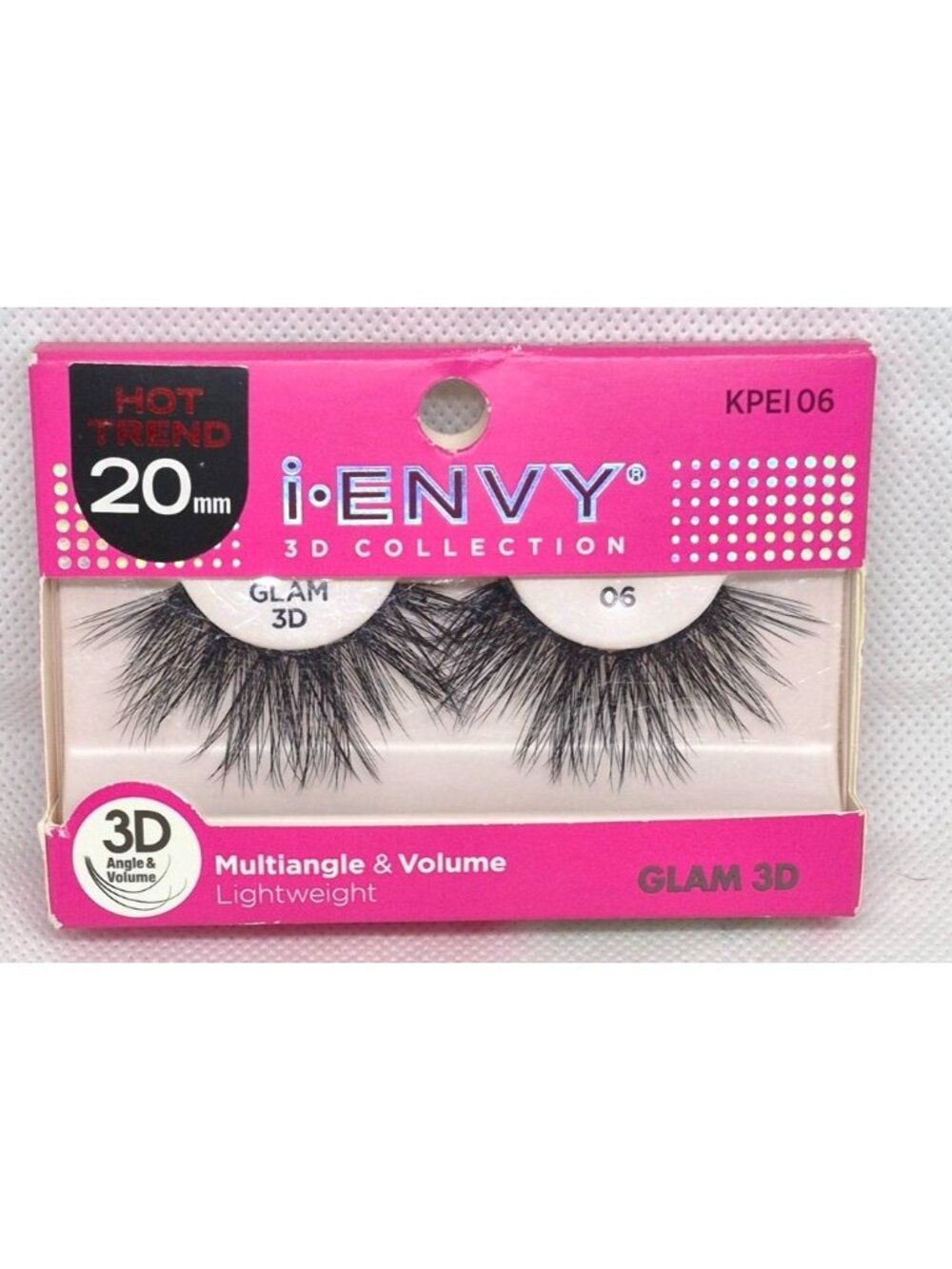 i-Envy 3D Collection Glam 3D False Eyelashes 20mm Lightweight Volume KPEI06